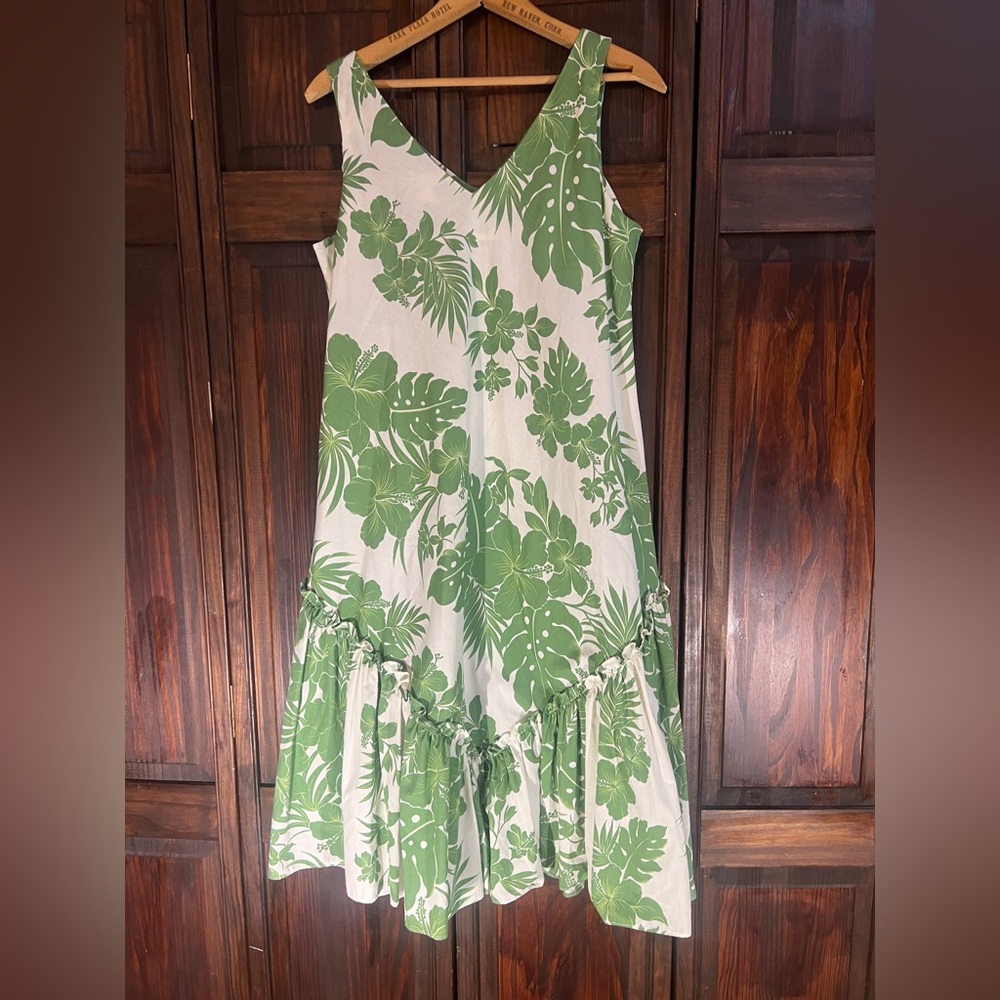 Green‎ Floral Sleeveless Dress